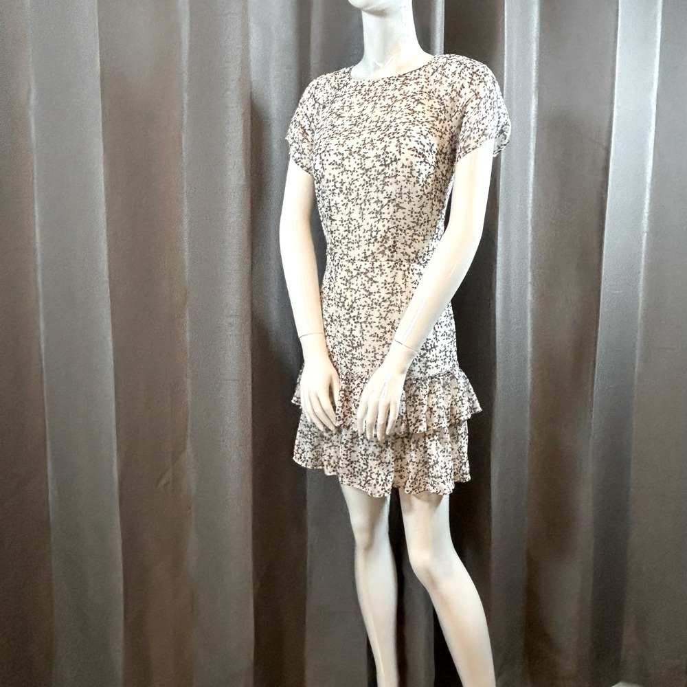 Armani Exchange Print Ruffle Hem Dress